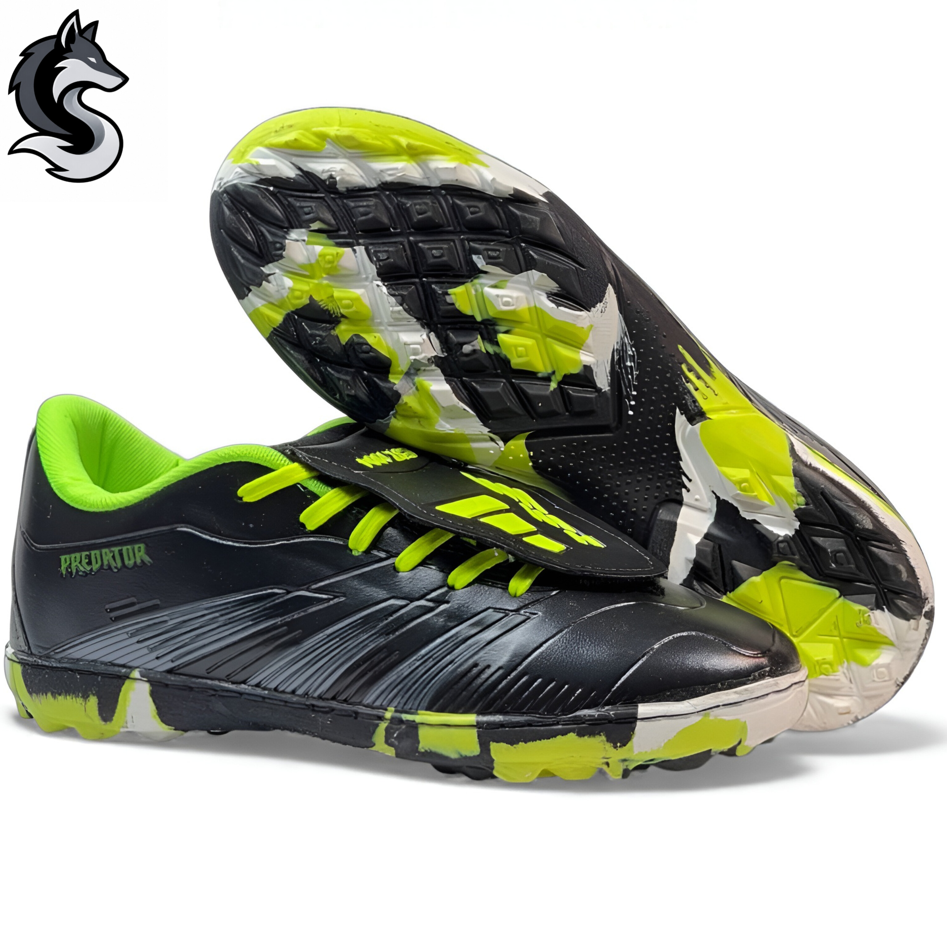 کفش فوتبال ریز استوک آدیداس پردیتور Adidas Predator زیره TPU استخوانی مدل کتانی چمن مصنوعی نوجوانان