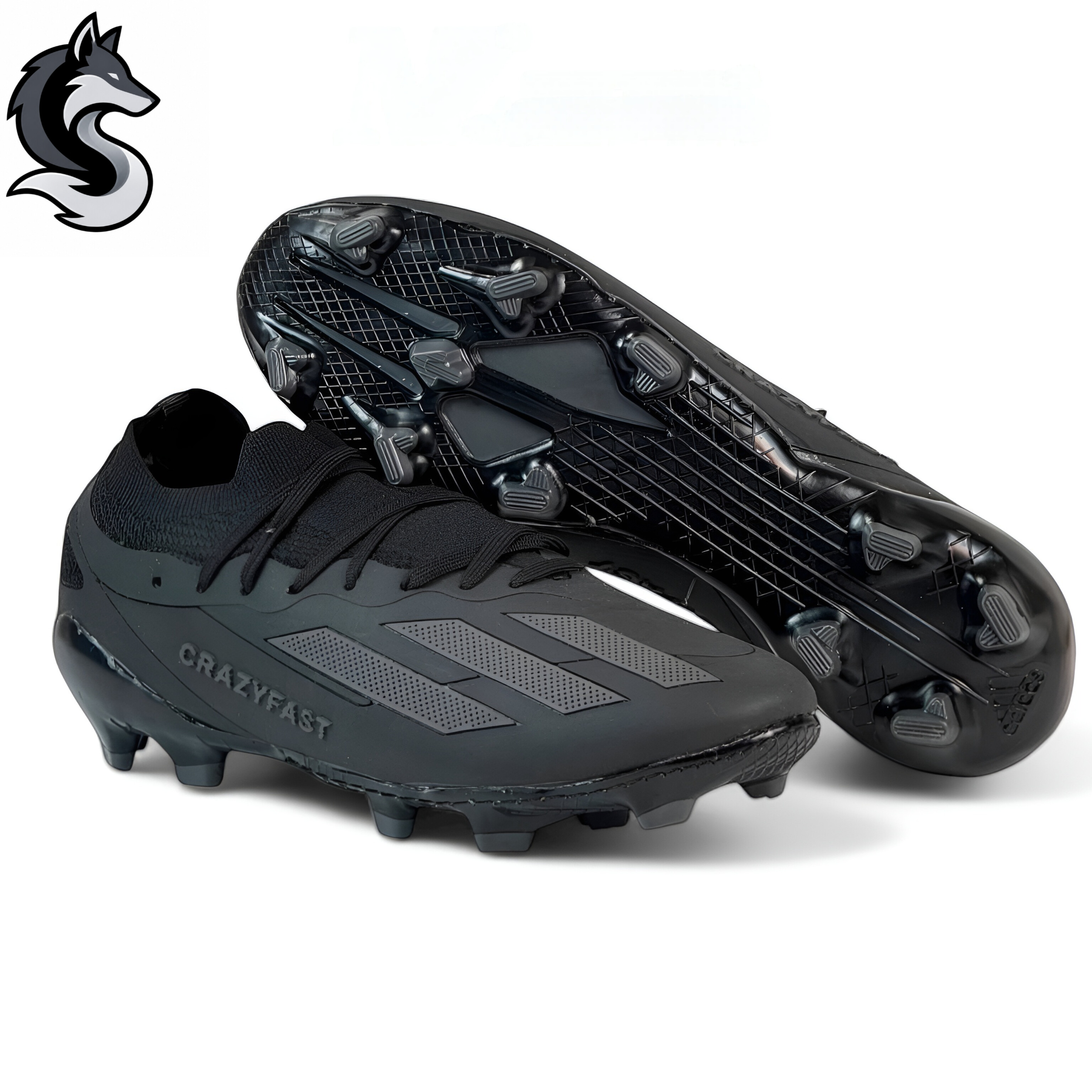 کفش فوتبال آدیداس کریزی فست Adidas Crazyfast زيره استخوانی دهنه بافتی مدل کتانی چمن طبيعی ساق دار بزرگسالان