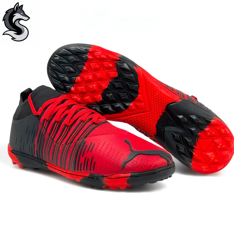 کفش فوتبال ریز استوک پوما فیوچر Puma Future زیره TPU استخوانی دهنه بافتی مدل کتانی چمن مصنوعی نوجوانان